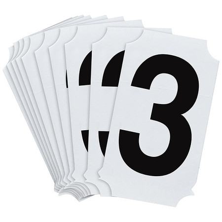BRADY Numbers and Letters Labels, PK 10 8210P-3
