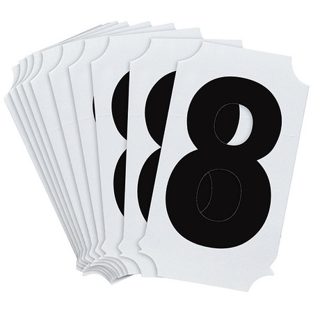 BRADY Numbers and Letters Labels, PK 10 8210P-8