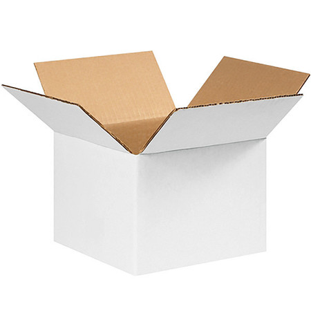 Zoro Select Corrugated Boxes, 8" x 8" x 6", White, 25/Bundle 22XL94