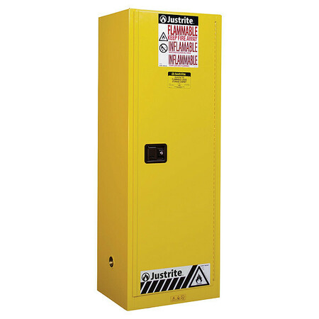 JUSTRITE Flammable Cabinet, 36 Gal., Yellow 892210