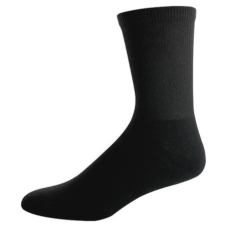 SOF SOLE SofSole Comfort Crew Sock, Blk, L, PK 6 89252