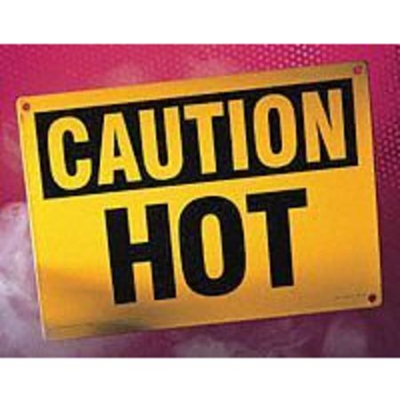 Electromark Caution Sign, 10 in Height, 14 in Width, English 24329