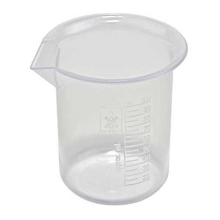 DYNALON Beaker, Poly, 100mL, PK12 222075-0100