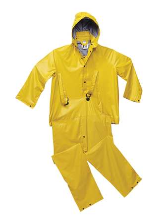 Tingley Rain Suit w/Jacket/Bib, Unrated, Yellow, S S61317