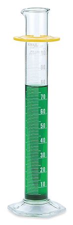 KIMBLE CHASE Graduated Cylinder, 1000mL, Glass, Clr, PK4 20024-1000