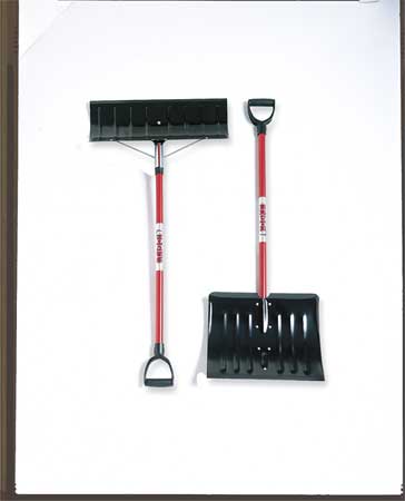 True Temper Snow Shovel, 42 in Wood D-Grip Handle, Steel Blade Material, 24 in Blade Width 1639300
