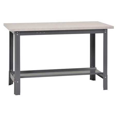 Mbi Bolted Workbench, Laminate, 48 in W, 29 in to 34 in Height, 1,600 lb, Straight LWB2448