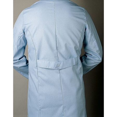 LAB SAFETY SUPPLY Lab Coat, Blue, Female, L 8VN21