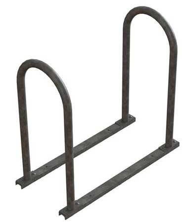 MADRAX Bike Rack, 2-Sided, 4-Bike, 32 in., Silver UT160-4-G