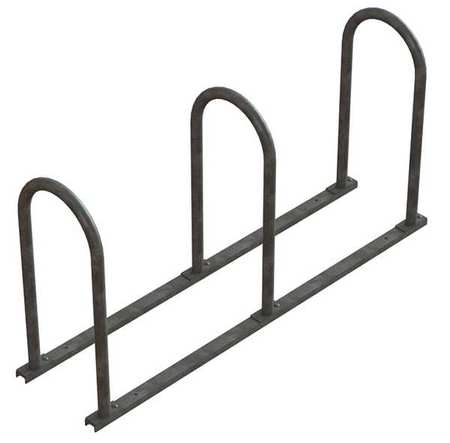 MADRAX Bike Rack, 2-Sided, 6-Bike, 60 in., Silver UT160-6-G