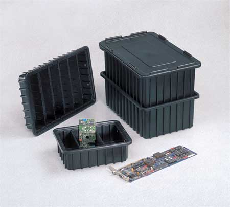 Lewisbins Divider Box, Black, Polyethylene, 22 3/8 in L, 17 7/16 in W, 8 in H DC3080-SXL    BUY 4S