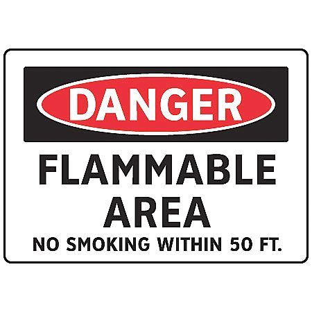 ELECTROMARK Reflective Sign, 7 in Height, 10 in Width, English S149FF