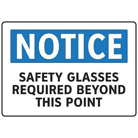 ELECTROMARK Notice Sign, 7 in Height, 10 in Width, Aluminum, English S201FA