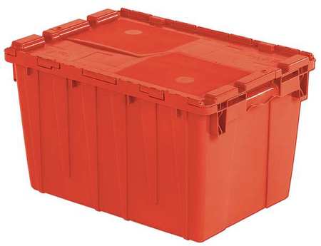 Orbis Red Attached Lid Container, Plastic, 13.46 gal Volume Capacity FP182 Red
