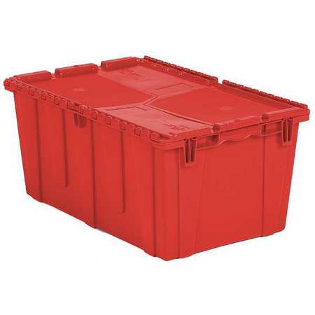 Orbis Red Attached Lid Container, Plastic, 17.2 gal Volume Capacity FP243 Red