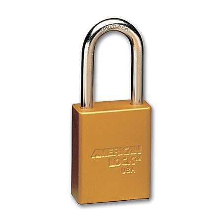 American Lock Lockout Padlock, KA, Yellow, 1-7/8"H, PK12 A1106KAYLW SETOF12
