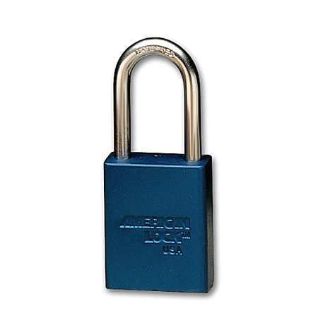 American Lock Lockout Padlock, KA, Blue, 1-7/8"H, PK12 A1106KABLU SETOF12