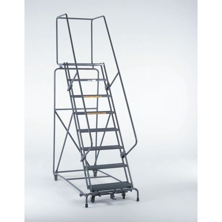 Ballymore 113 in H Steel Rolling Ladder, 8 Steps, 450 lb Load Capacity 083214XSU