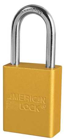 AMERICAN LOCK Lockout Padlock, KA, Yellow, 1-7/8"H, PK3 A1106KAS3YLW
