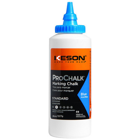 Keson Marking Chalk Refill, Blue, 8 Oz 8B