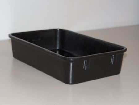 MOLDED FIBERGLASS Nesting Container, Black, Fiberglass Reinforced Composite, 9 3/4 in L, 6 1/8 in W, 2 1/8 in H 9221085118