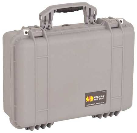 PELICAN Silver Protective Case, 18-1/2"L x 14.06"W x 6.9"D 1500-000-180