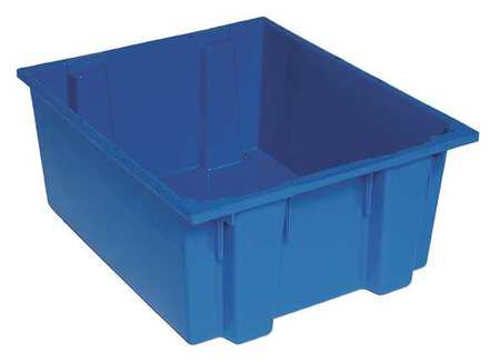 QUANTUM STORAGE SYSTEMS Stack & Nest Container, Blue, Polyethylene, 23 1/2 in L, 19 1/2 in W, 10 in H SNT225BL
