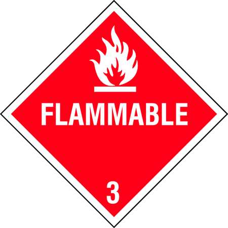 STRANCO Vehicle Placard, Flammable w Pictogram DOTP-0034-PS