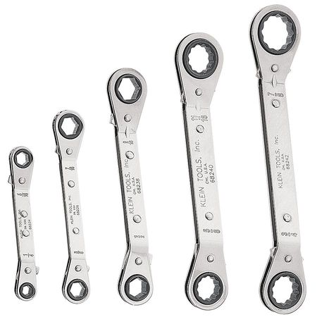 Klein Tools Reversible Ratcheting Box Wrench Set, 5-Piece 68245