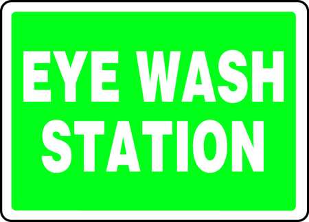 ACCUFORM Eye Wash Sign, 10 x 14In, WHT/GRN, AL, ENG, MFSD988VA MFSD988VA