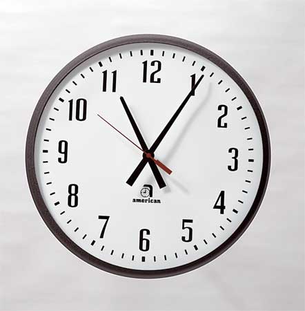 Zoro Select 18" Analog Wall Clock, Black R74BHAB989