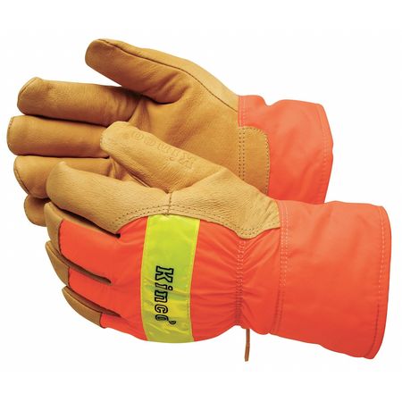 Kinco Hi-Vis Cold Protection Gloves, HeatKeep Lining, S 1938-S
