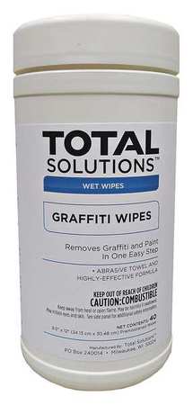 Athea Laboratories Graffiti Wipes, Purple, Canister, Polypropylene, 40 Wipes, 12 in x 9 1/2 in, Mild Odor 1447/40