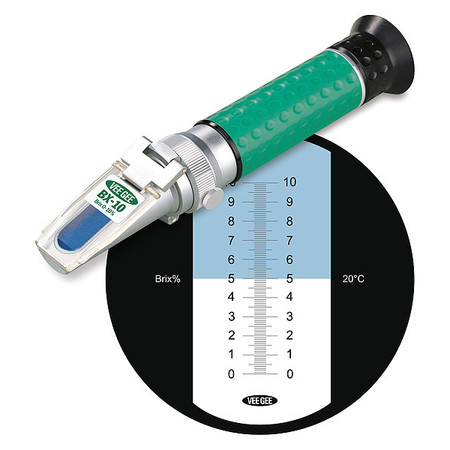 Vee Gee Refractometer, 0 to 10 perc Brix 43009