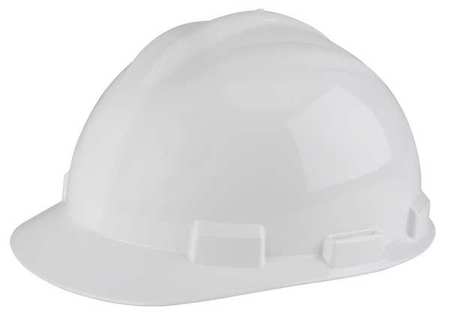 BULLARD Front Brim Hard Hat, Type 1, Class E, Pinlock (4-Point), White 61WHP