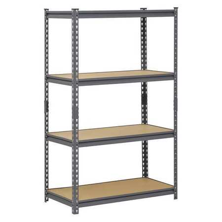 Edsal Boltless Shelving Unit, 18"D x 36"W x 60"H, 4 Shelves, Steel UR-364