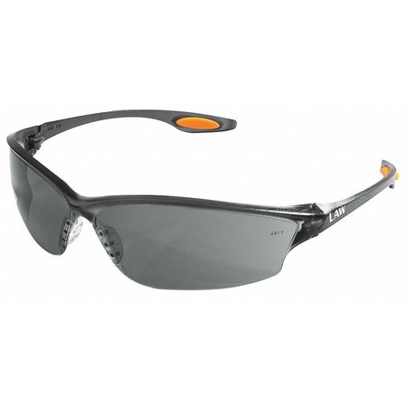 MCR SAFETY Safety Glasses, Gray Anti-Scratch LW212