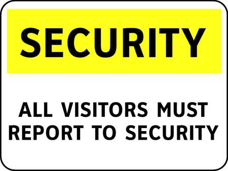 ELECTROMARK Security Sign, 10 in Height, 14 in Width, Plastic, English S1155P10