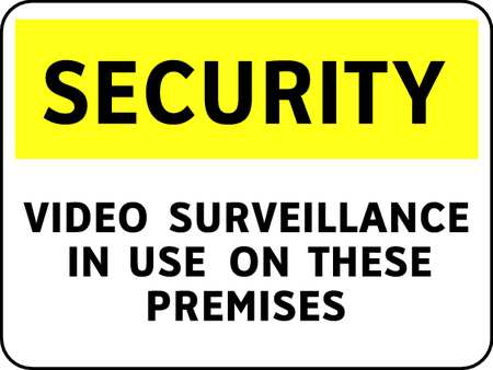 ELECTROMARK Security Sign, 7 in Height, 10 in Width, Vinyl, English S578V7