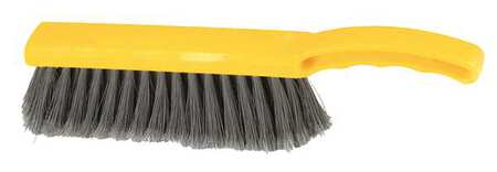 RUBBERMAID COMMERCIAL 2 in W Bench Brush, Medium, 4 1/2 in L Handle, 8 in L Brush, Gray, Plastic, 12 1/2 in L Overall FG634200SILV