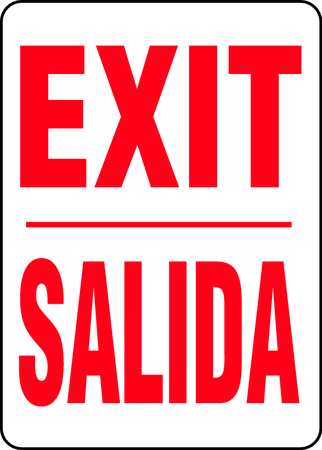 ACCUFORM Exit Sign, Exit/Salida, 14"X10 SBMEXT906VA