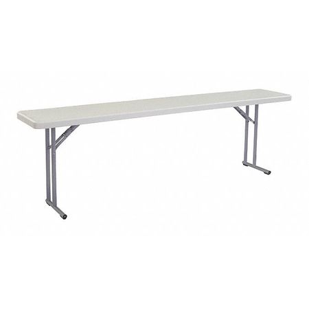 National Public Seating Rectangle Seminar Table, 18" X 96" X 29-1/2", Blow-molded plastic Top, Speckled Gray BT1896
