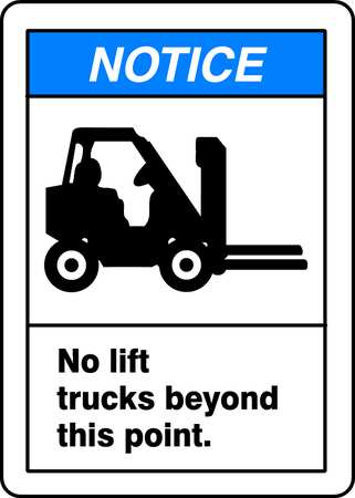 ACCUFORM Notice Sign, 14" H, 10" W, Aluminum, Rectangle, English, MRHR800VA MRHR800VA