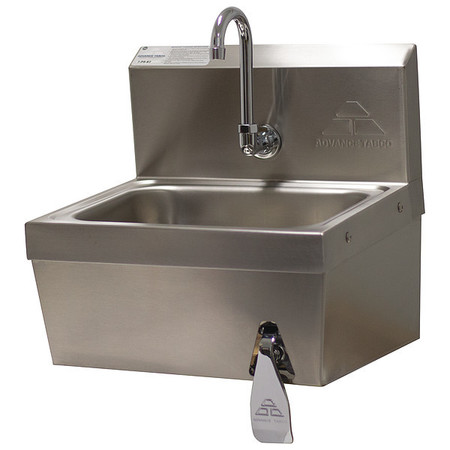 ZORO SELECT Hand Sink, Wall, 15-1/4 In. L, 17-1/4 In. W 7-PS-62