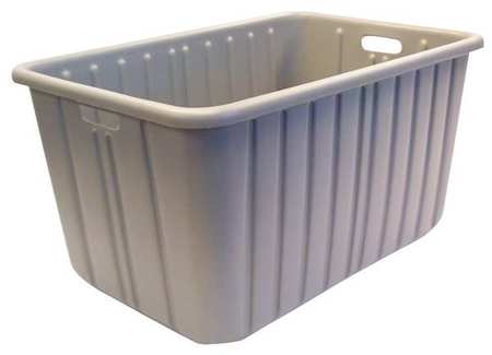 New England Plastics Nesting Container, Gray, Fiberglass Reinforced Composite, 28 1/2 in L, 19 in W, 15 in H H-2819-15R GRAY
