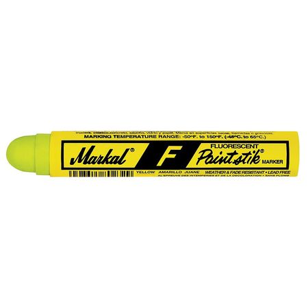 Markal Paint Crayon, Large Tip, Fluorescent Yellow Color Family, 12 PK 82831