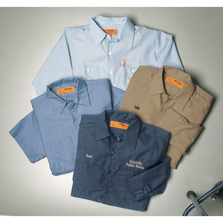 Vf Workwear Short Sleeve Shrt, Blu, PET/Cotton, L SL20WB SSLL
