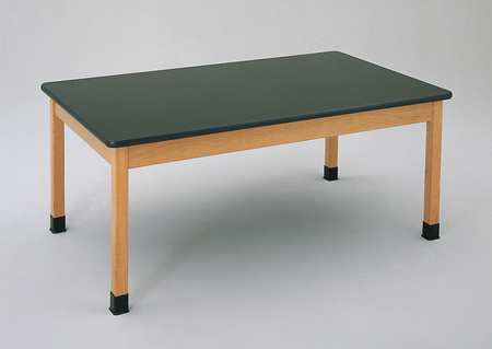 Diversified Spaces LABORATORY TABLE CHEMGRD TOP 30X60X24 , 48" W 30" H, Gray Tabletop P7602BK30N