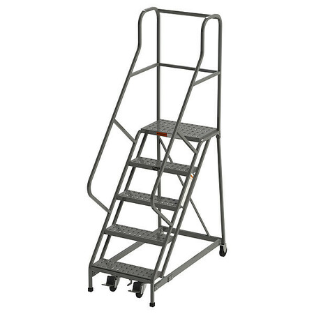 EGA 92 in H Steel Rolling Ladder, 5 Steps, 450 lb Load Capacity CA-Z025