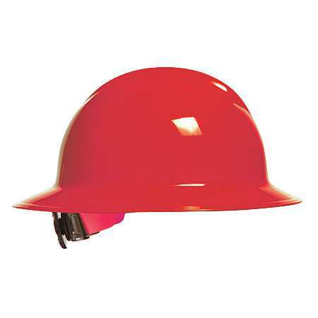 Bullard Full Brim Hard Hat, Type 1, Class E, Ratchet (6-Point), Red 33RDR